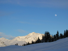 Vue depuis le domaine skiable de La Tania